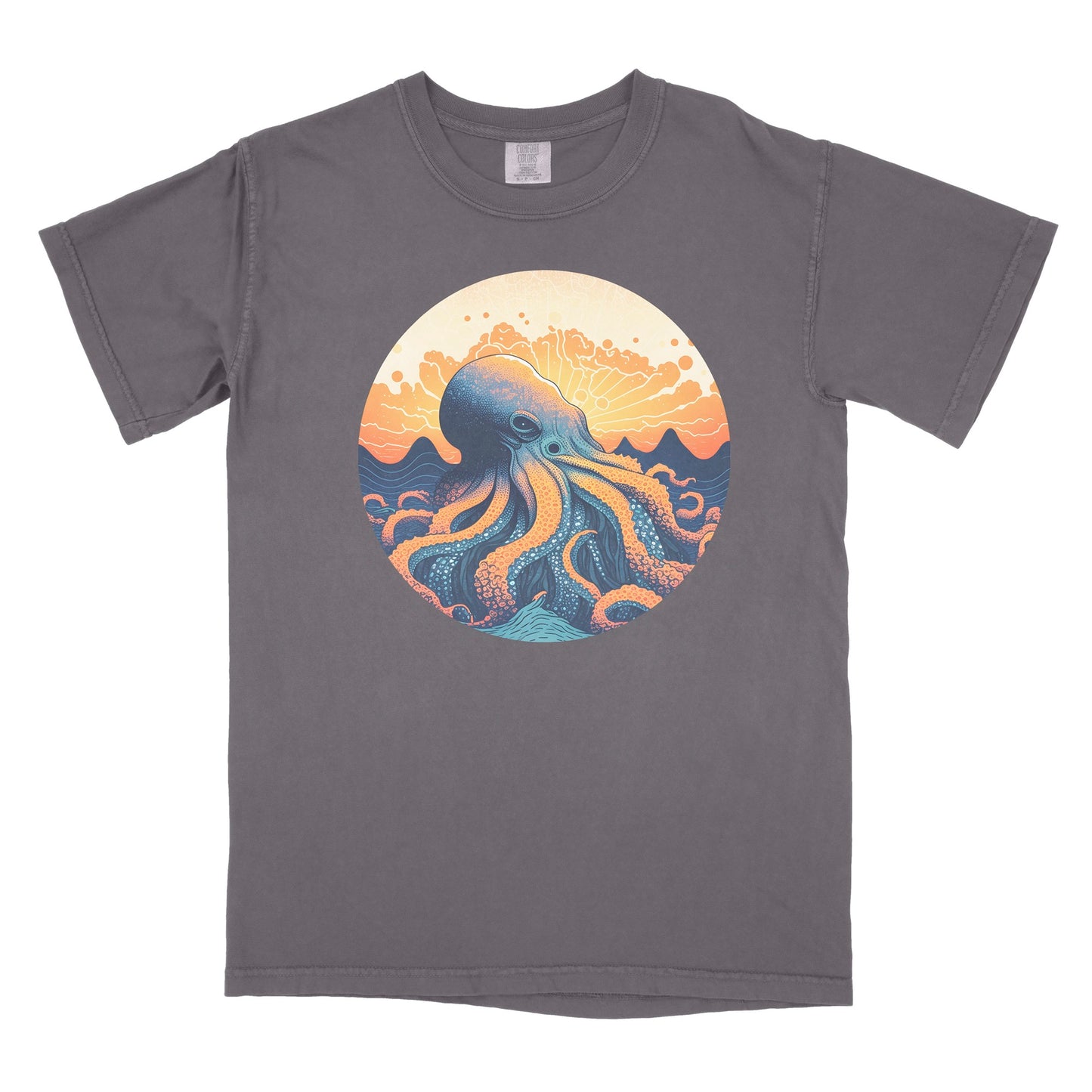 Octo-Orange Horizon - Unisex Crew Tee
