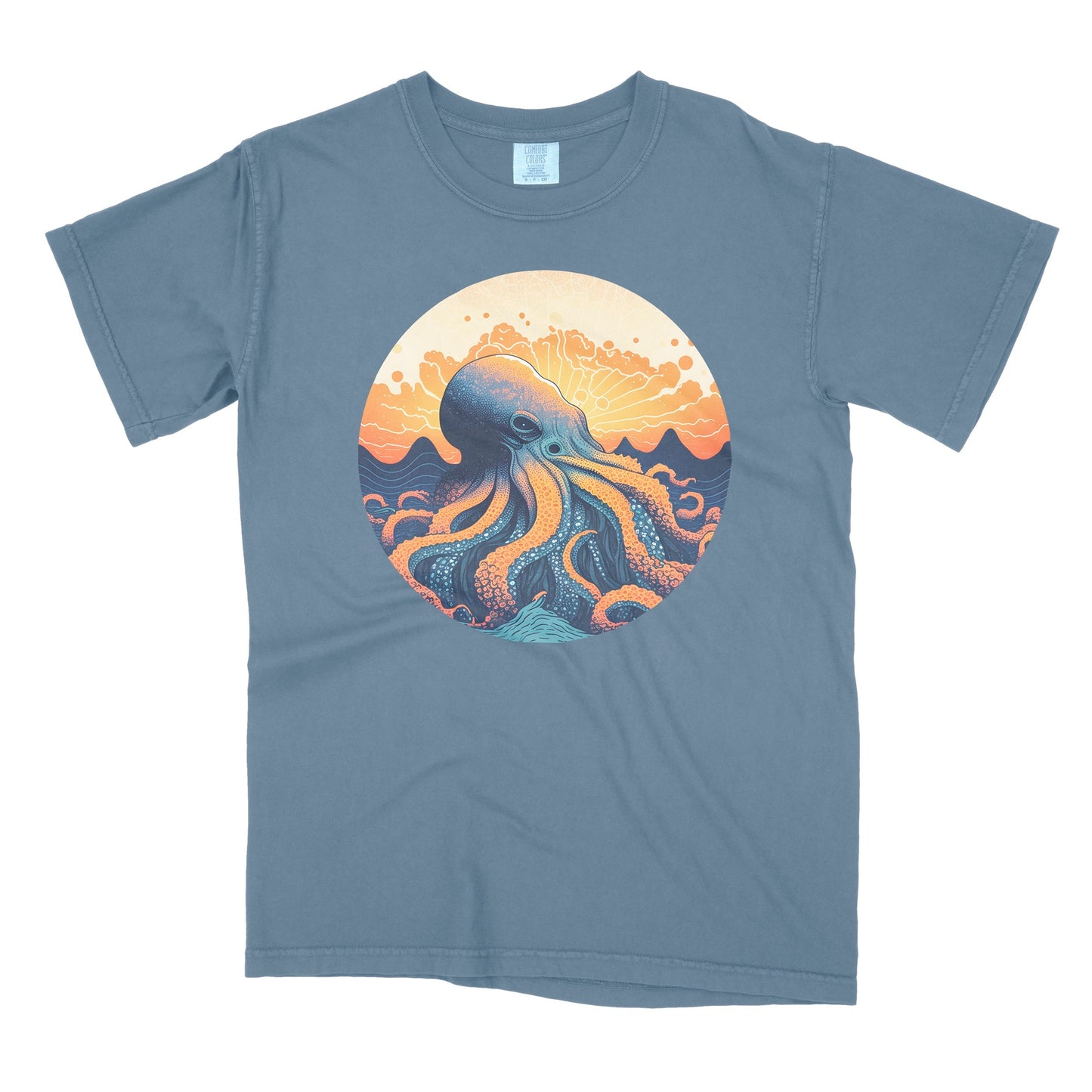 Octo-Orange Horizon - Unisex Crew Tee