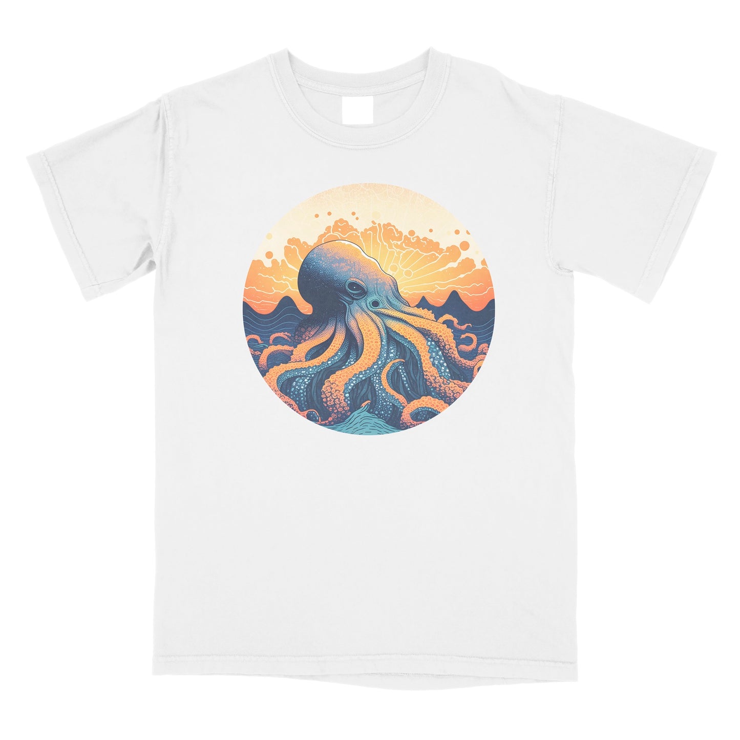 Octo-Orange Horizon - Unisex Crew Tee