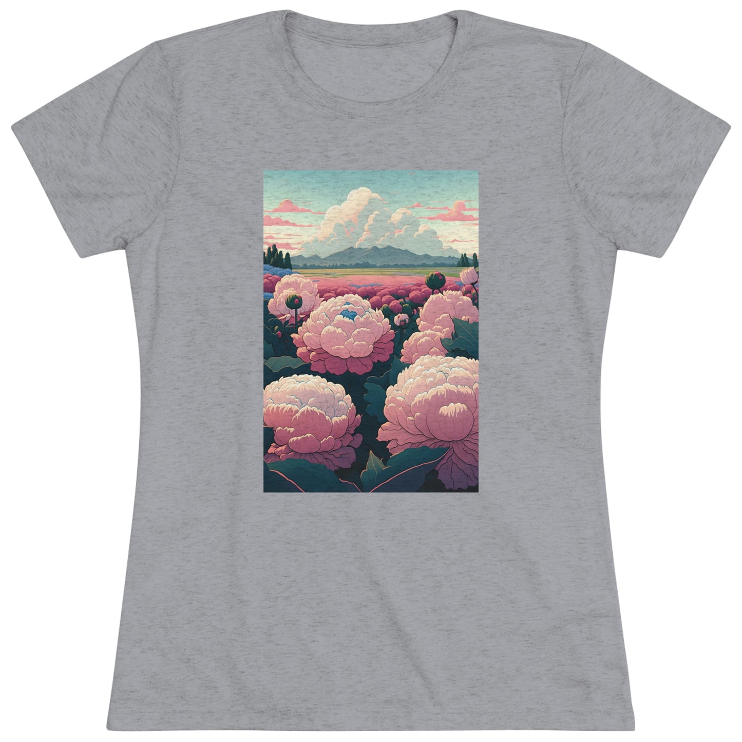 Path of Peonies - Women's Tee - Fowl Duck