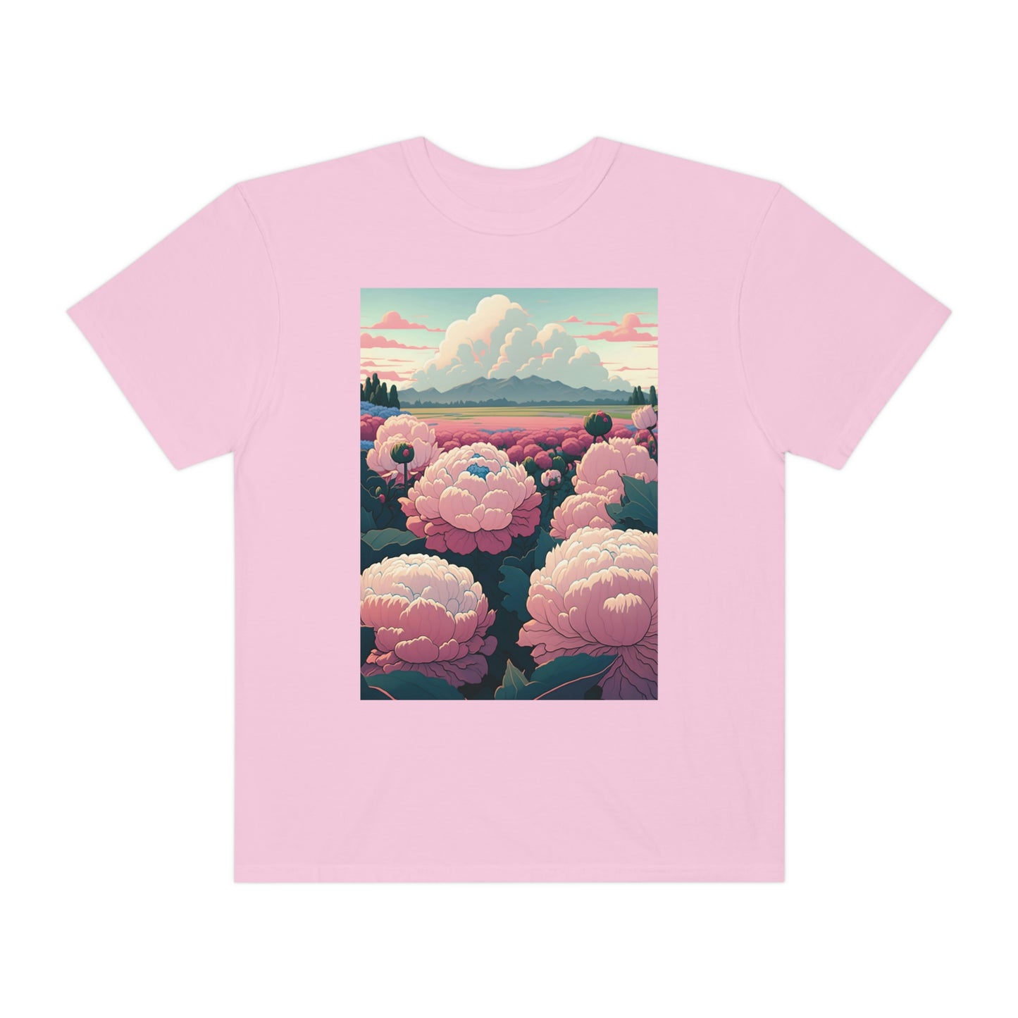 Path of Peonies - Unisex Crew Tee - Fowl Duck