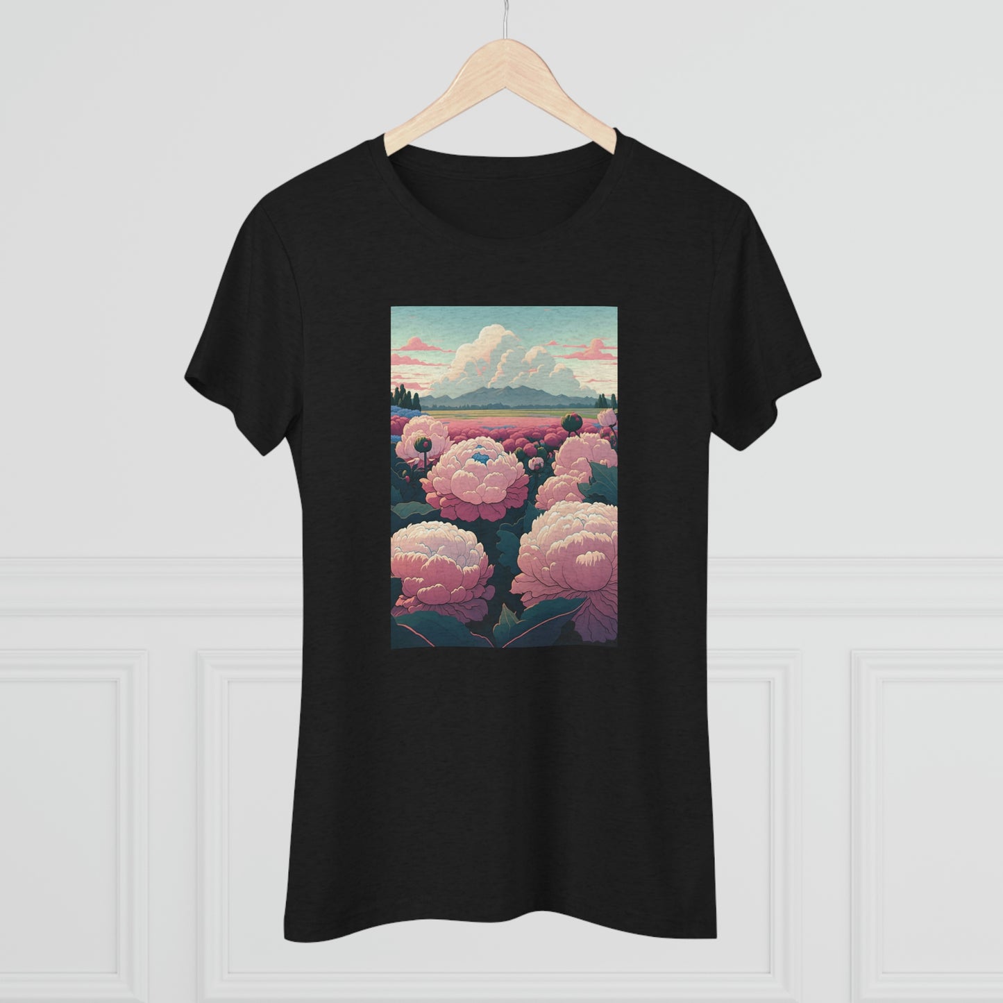 Path of Peonies - Women's Tee - Fowl Duck