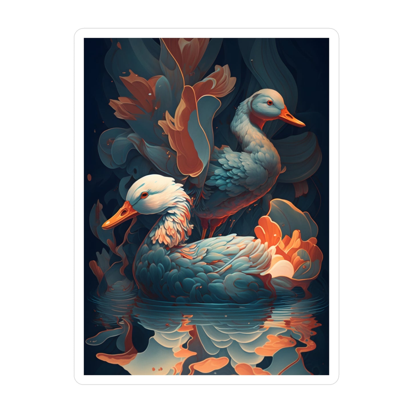Flowing Ducks - Vinyl Sticker