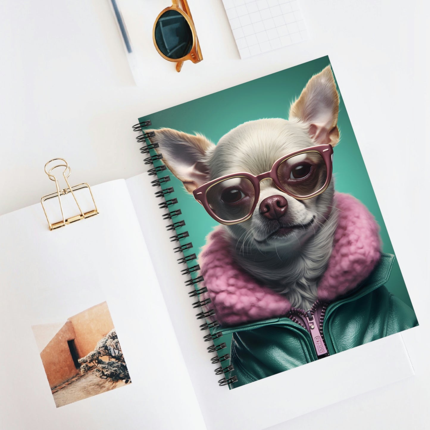Wintertime Chihuahua - Spiral Notebook - Fowl Duck
