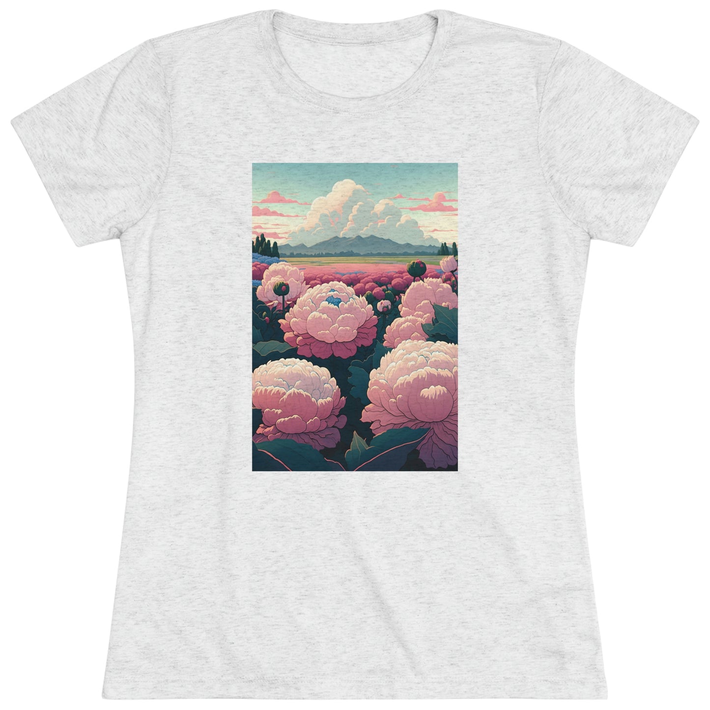Path of Peonies - Women's Tee - Fowl Duck