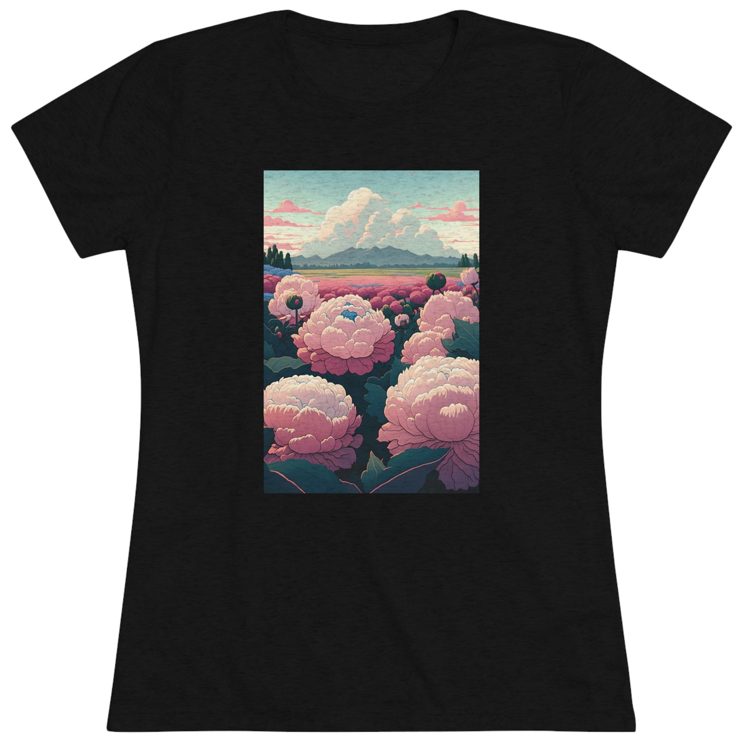 Path of Peonies - Women's Tee - Fowl Duck