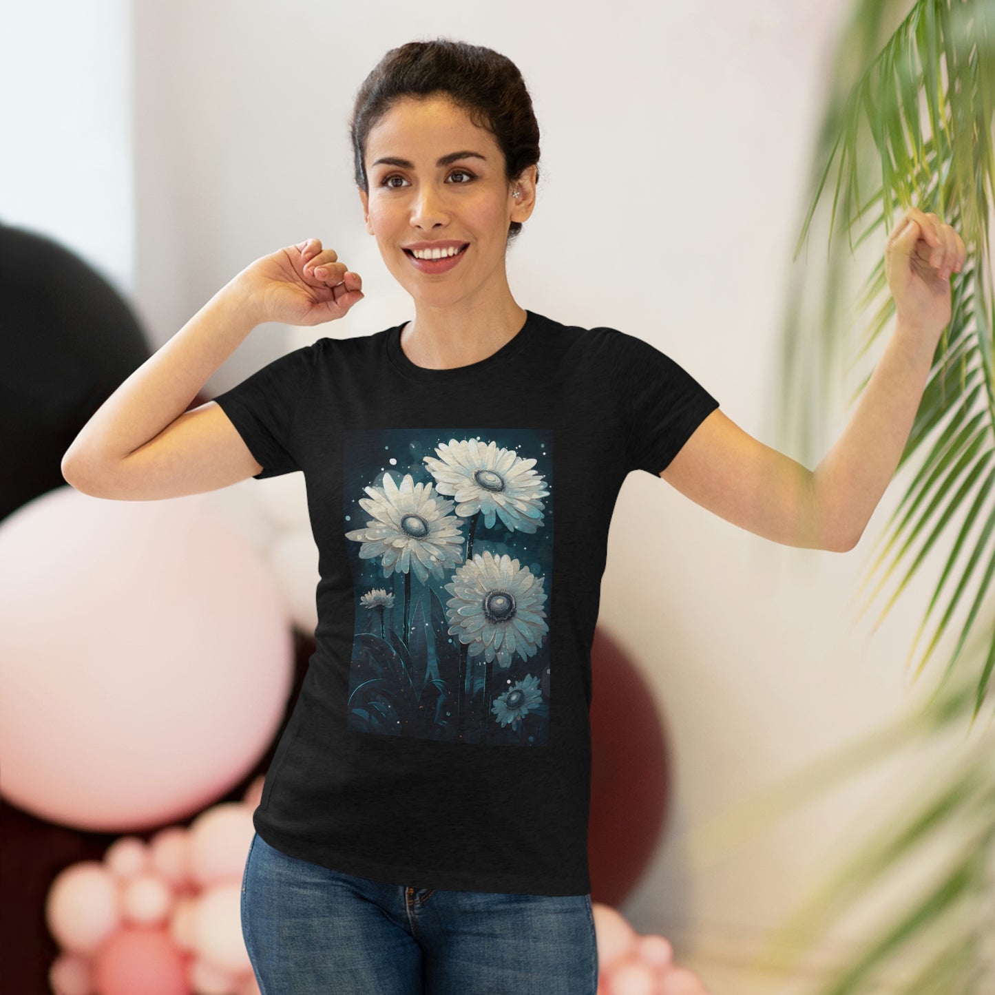 Moonlit Petals - Women's Tee - Fowl Duck