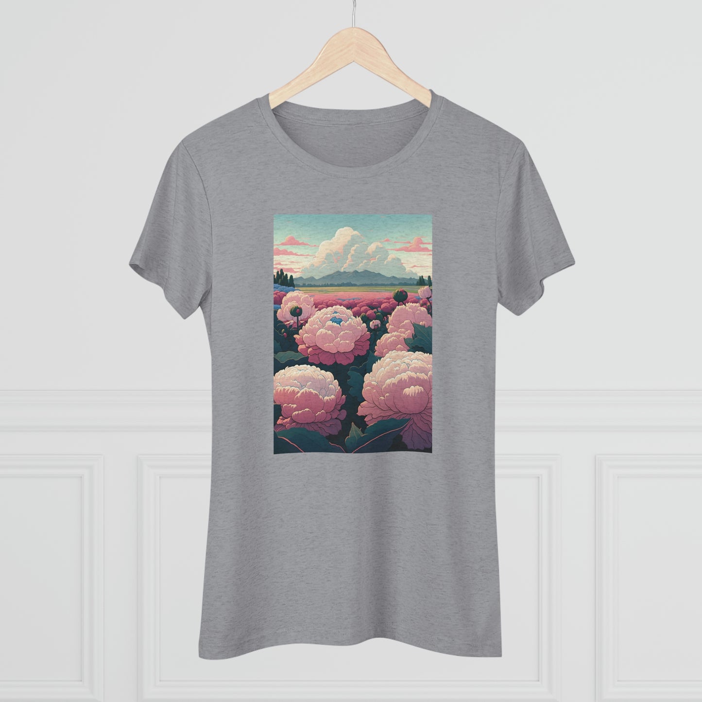 Path of Peonies - Women's Tee - Fowl Duck