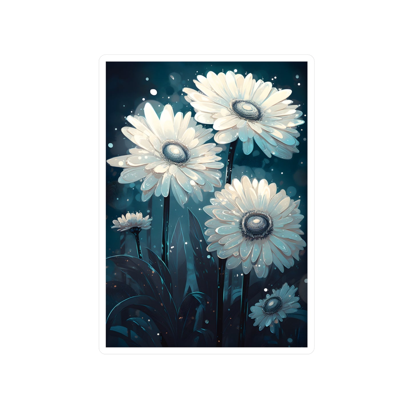 Moonlit Petals - Vinyl Sticker