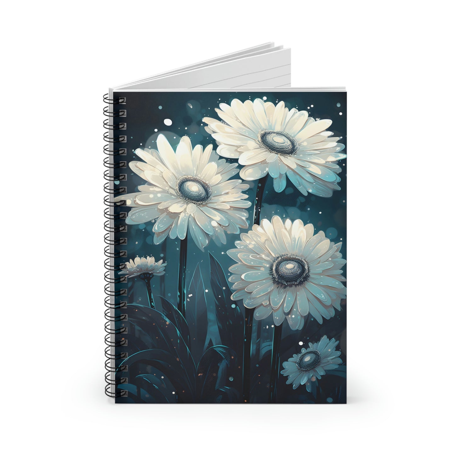 Moonlit Petals - Spiral Notebook - Fowl Duck