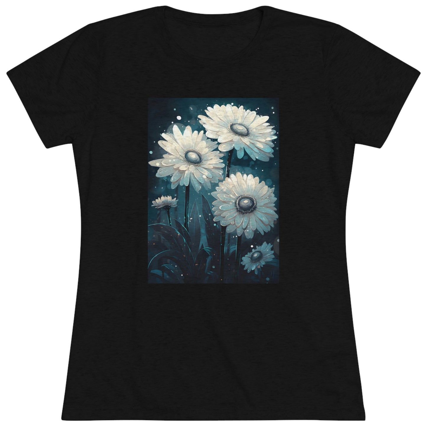 Moonlit Petals - Women's Tee - Fowl Duck