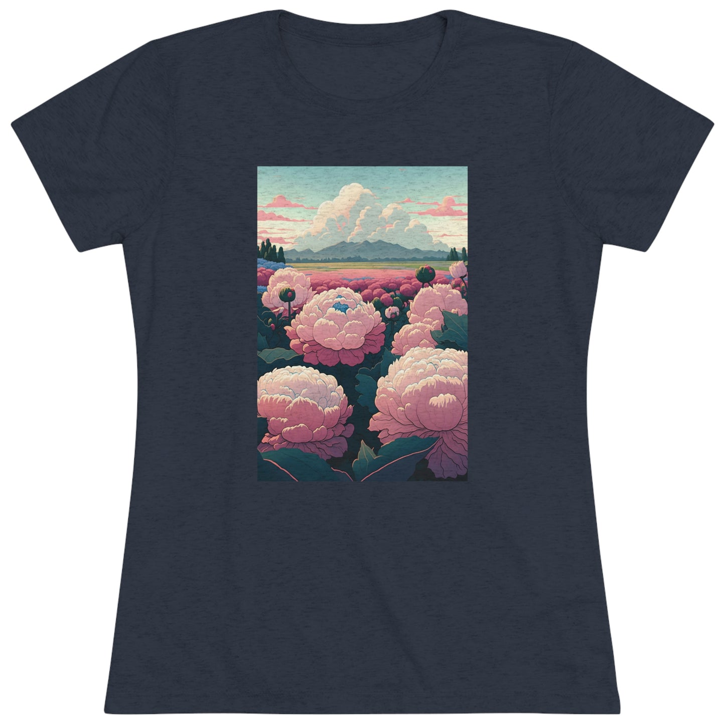 Path of Peonies - Women's Tee - Fowl Duck