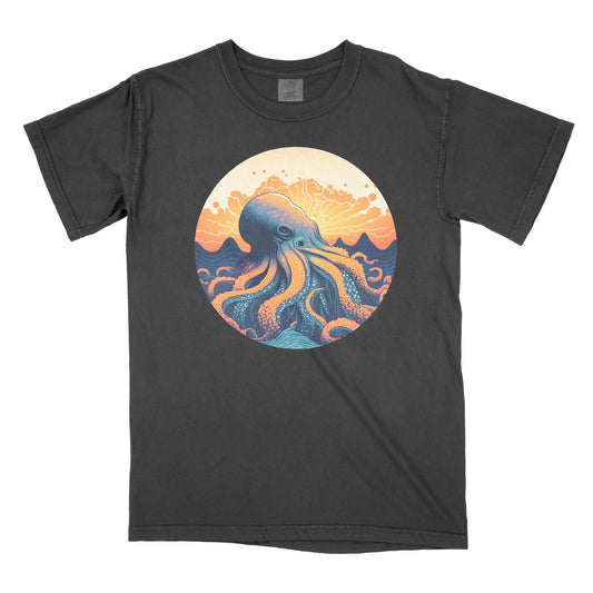 Octo-Orange Horizon - Unisex Crew Tee