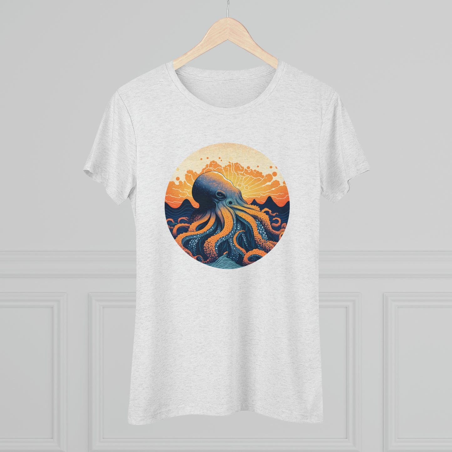 Octo-Orange Horizon - Women's Tee - Fowl Duck