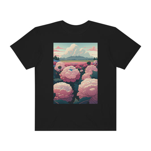 Path of Peonies - Unisex Crew Tee - Fowl Duck