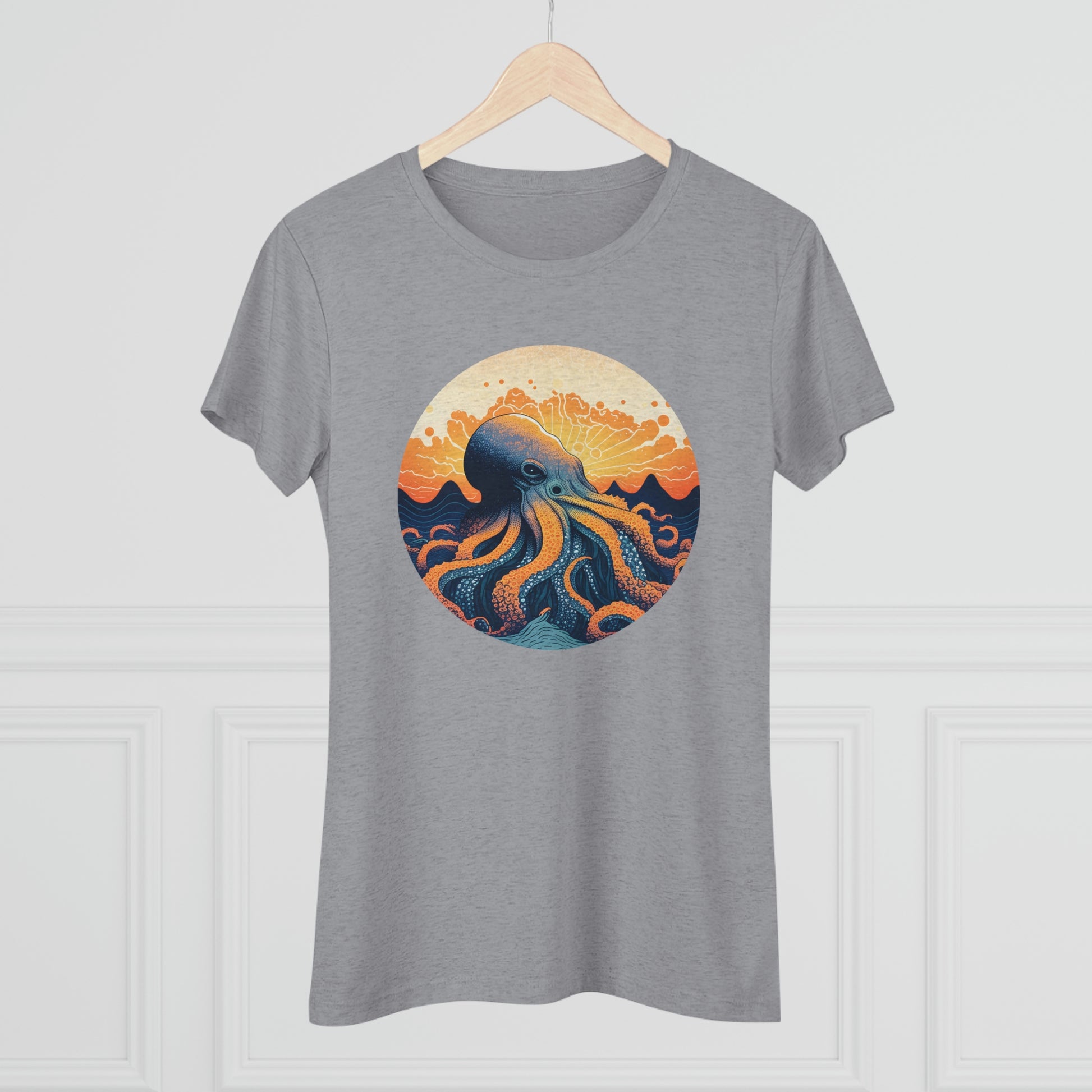 Octo-Orange Horizon - Women's Tee - Fowl Duck