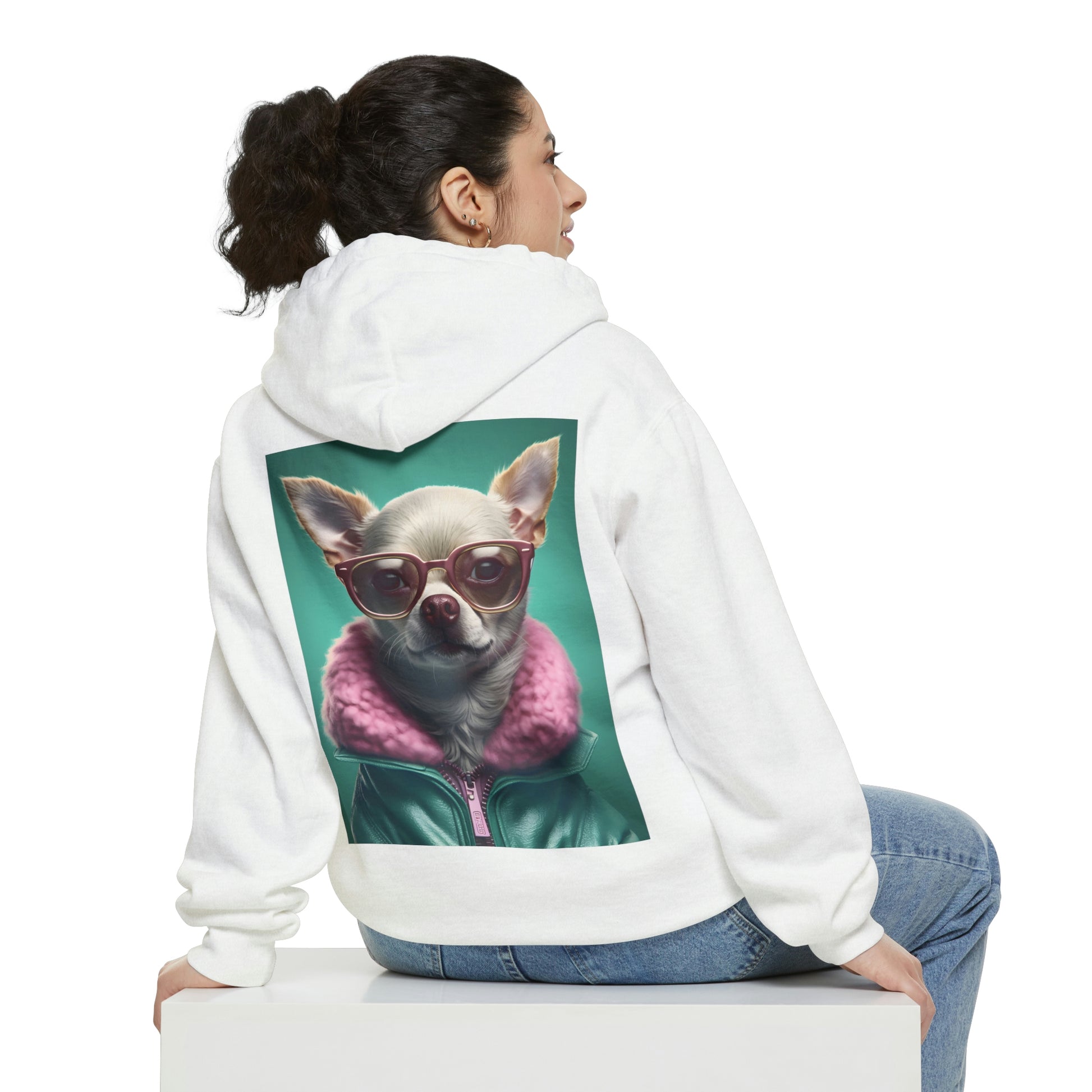 Wintertime Chihuahua - Unisex Pullover Hoodie - Fowl Duck