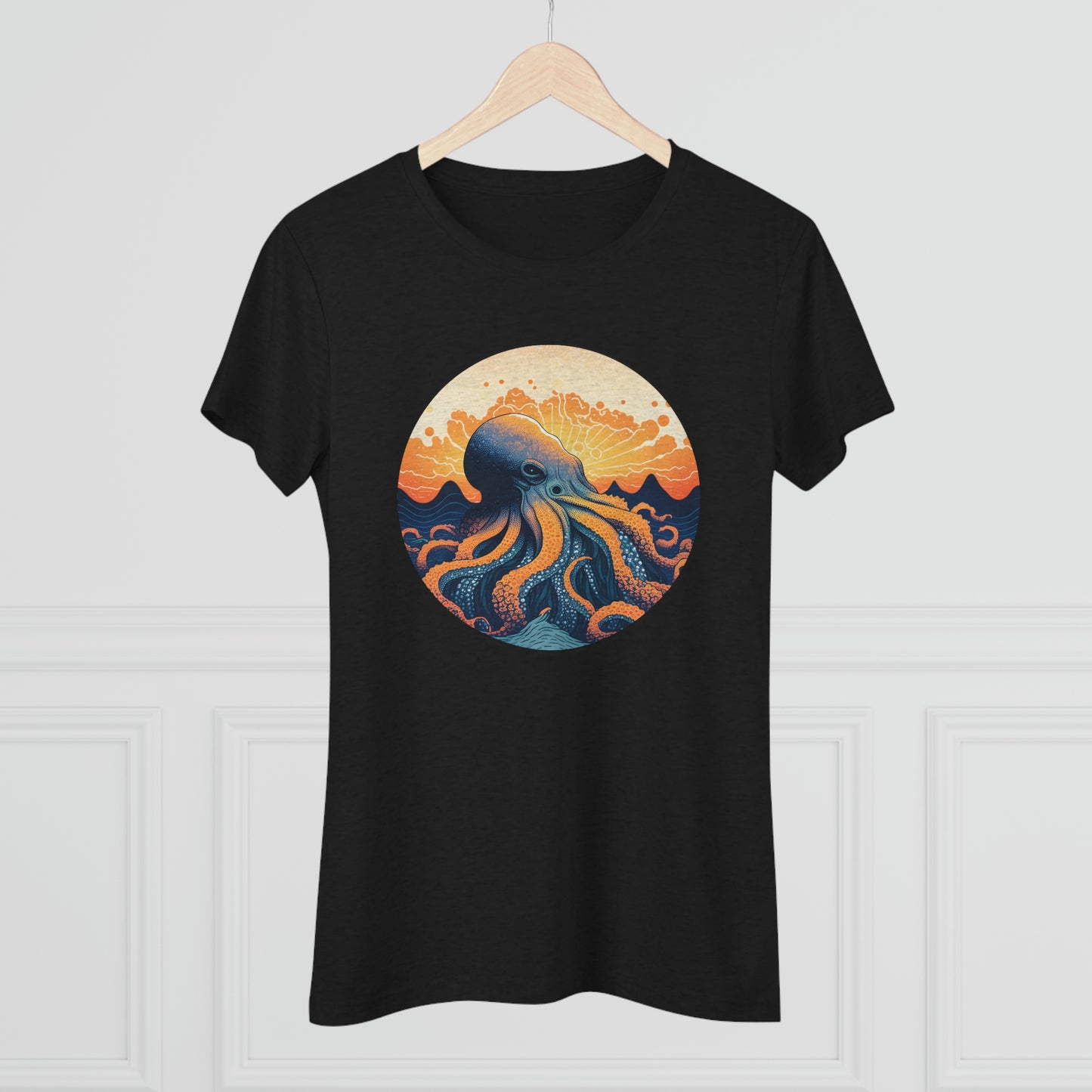 Octo-Orange Horizon - Women's Tee - Fowl Duck