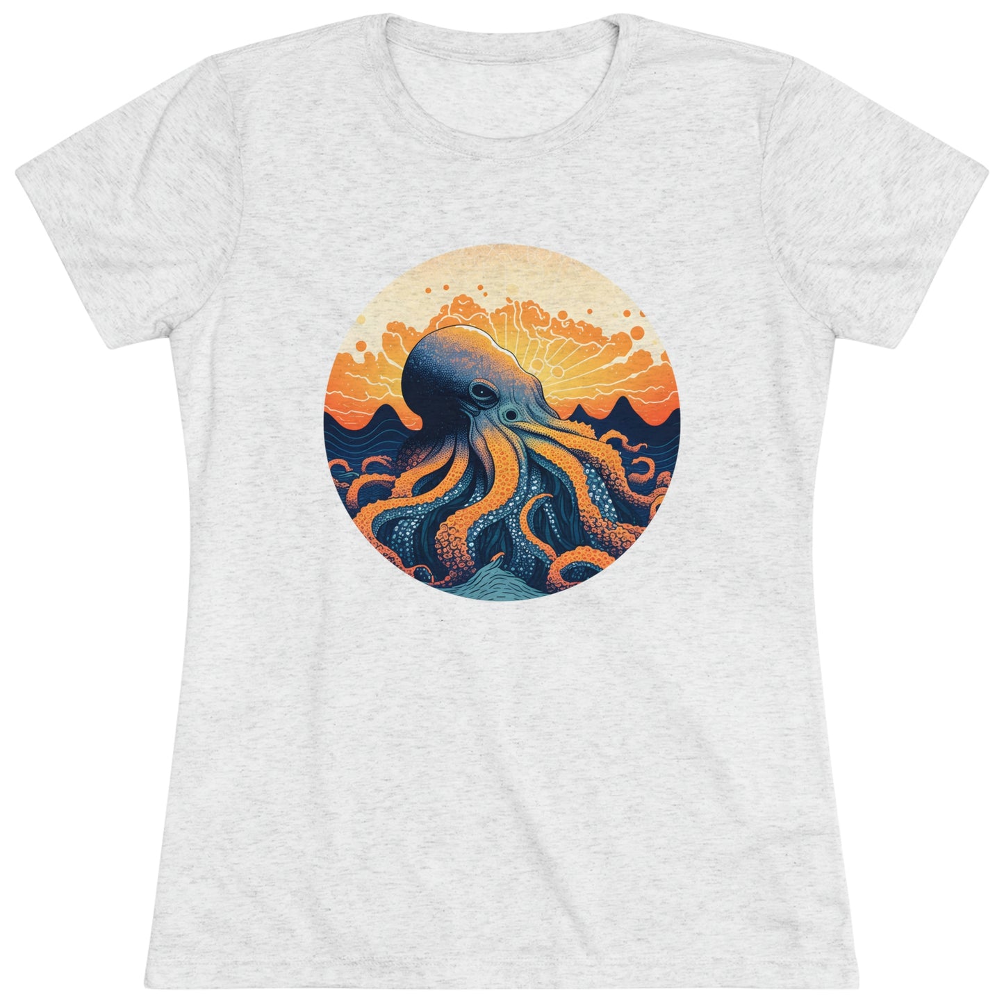 Octo-Orange Horizon - Women's Tee - Fowl Duck