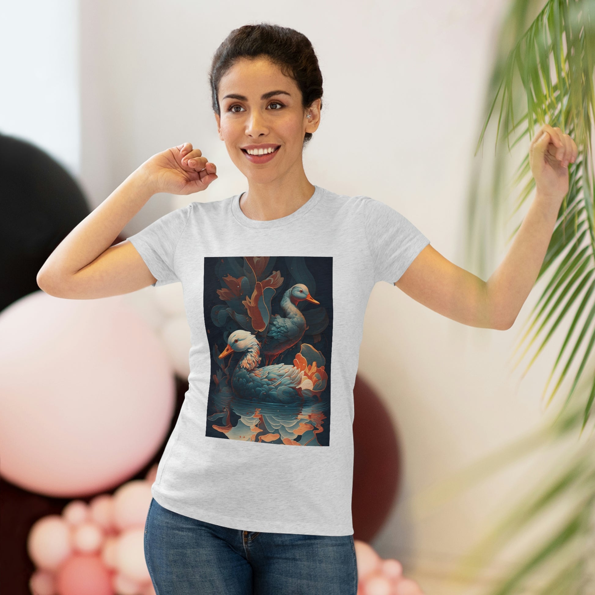 Flowing Ducks - Women's Tee - Fowl Duck