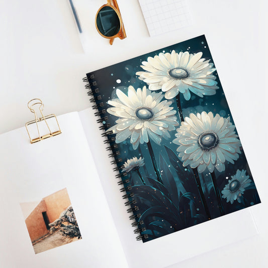 Moonlit Petals - Spiral Notebook - Fowl Duck